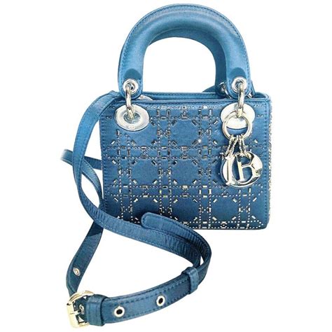 lady dior blue crystal bag|Lady Dior Bag sizes.